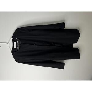 T Tahari Women's Open Front Long Jacket in Black -